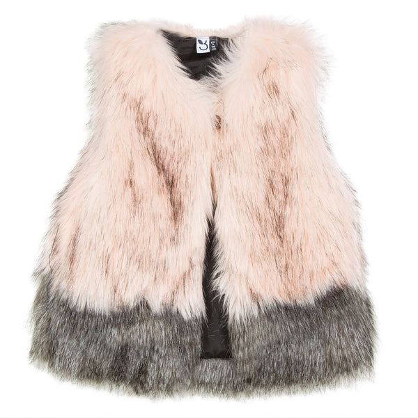 Vintage Rose Faux Fur Vest | 3 Pommes | House of Sofella