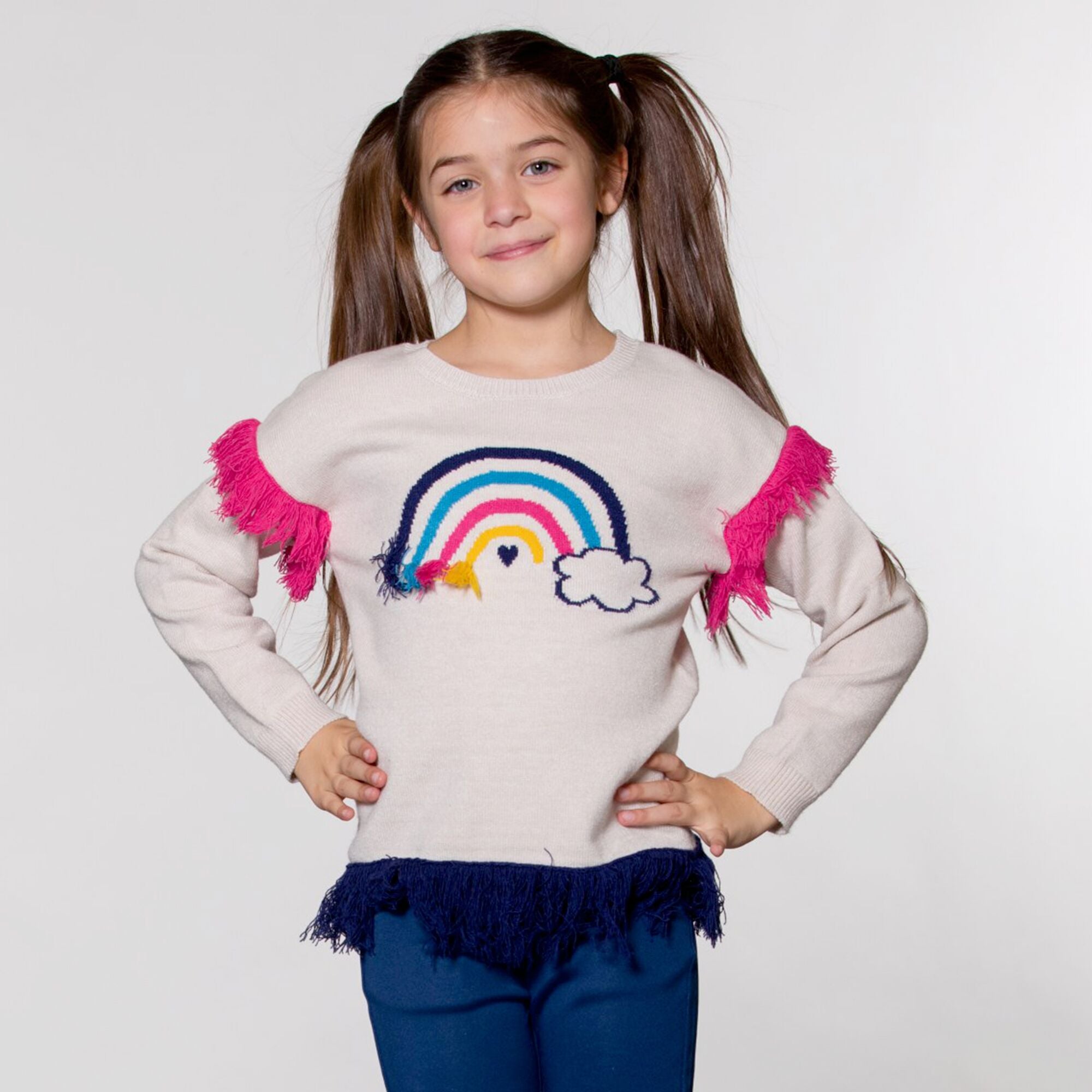 Girls rainbow outlet sweater