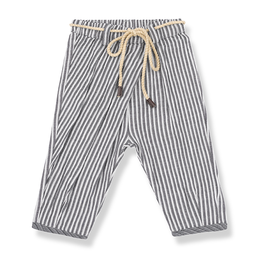 Brown & Black Striped Pants | Upcycled Striped Pants – REFASH